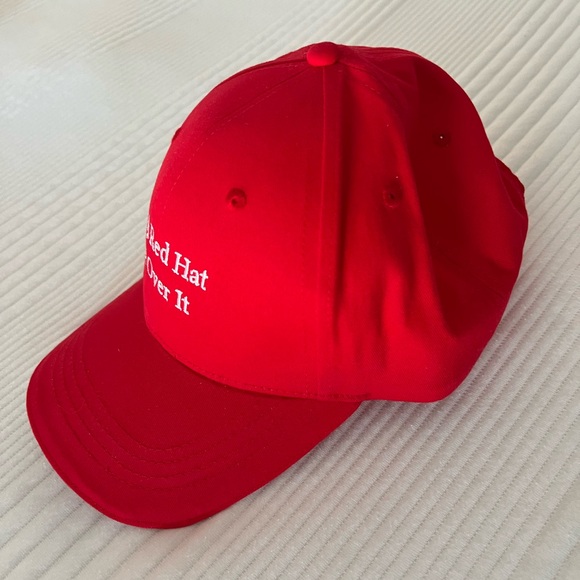 Red Adjustable Hat — “It’s a red hat, get over it” maga - Picture 7 of 9
